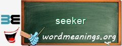 WordMeaning blackboard for seeker